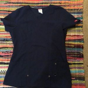 navy blue dickies scrub top